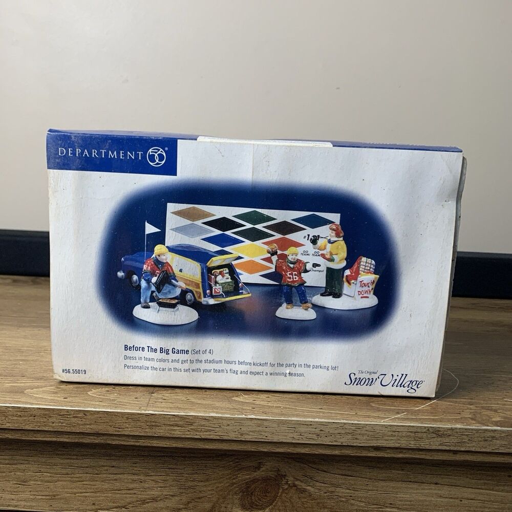 Department 56 Snow Village #55019 Before the Big Game Football Tailgating 1999